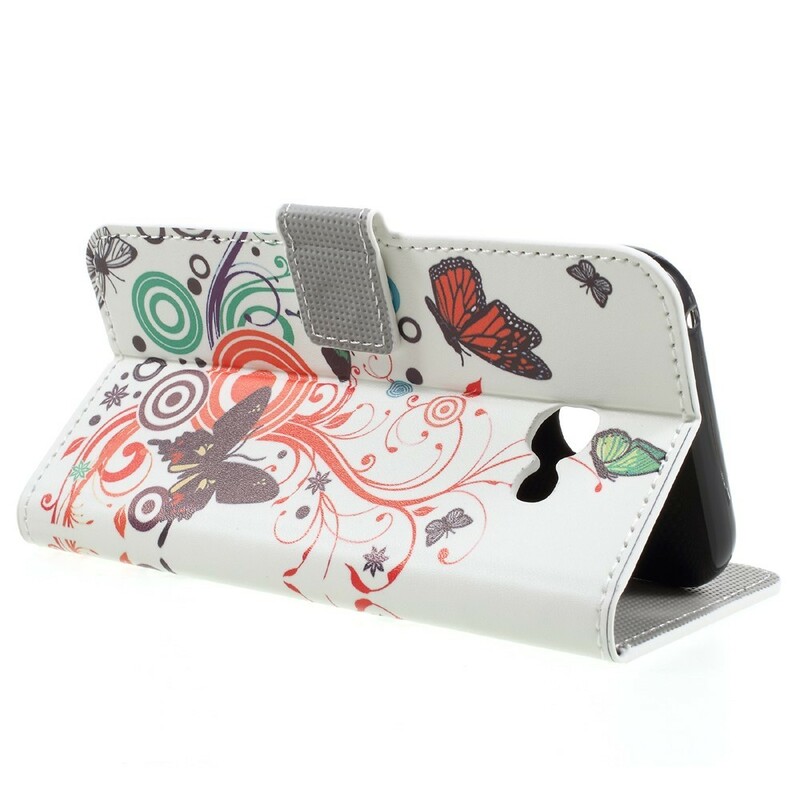 Housse Samsung Galaxy A3 2017 Papillons et Fleurs