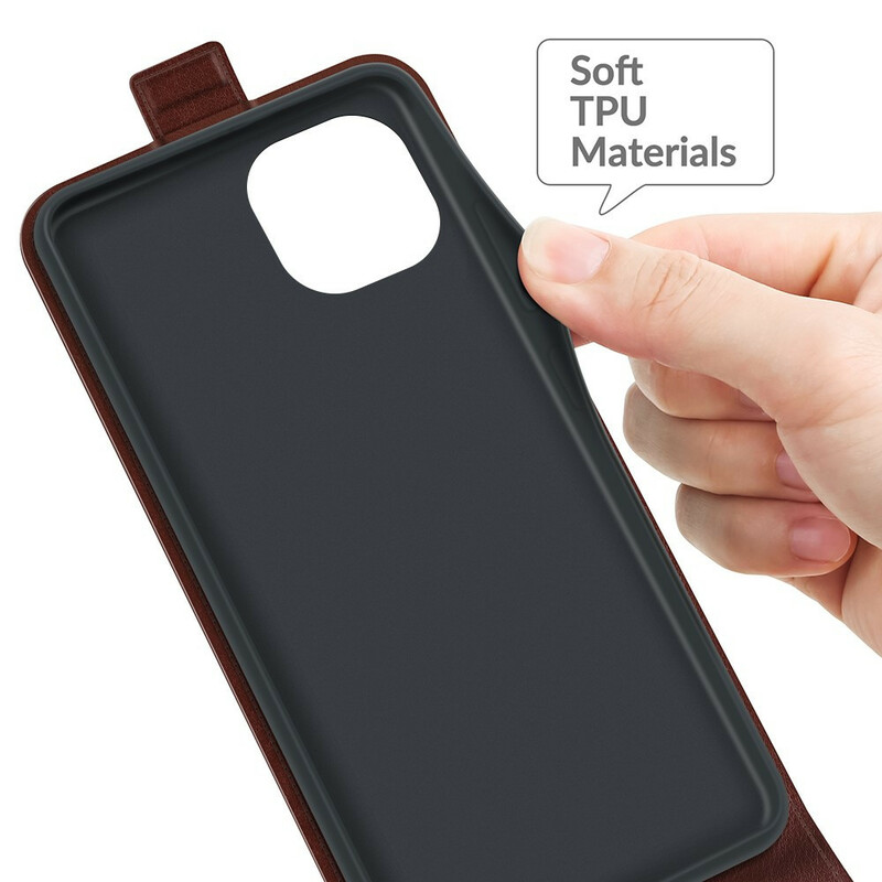 Housse iPhone 13 Mini Effet Cuir Rabat Vertical Housse iPhone 13 Mini Effet Cuir Rabat Vertical