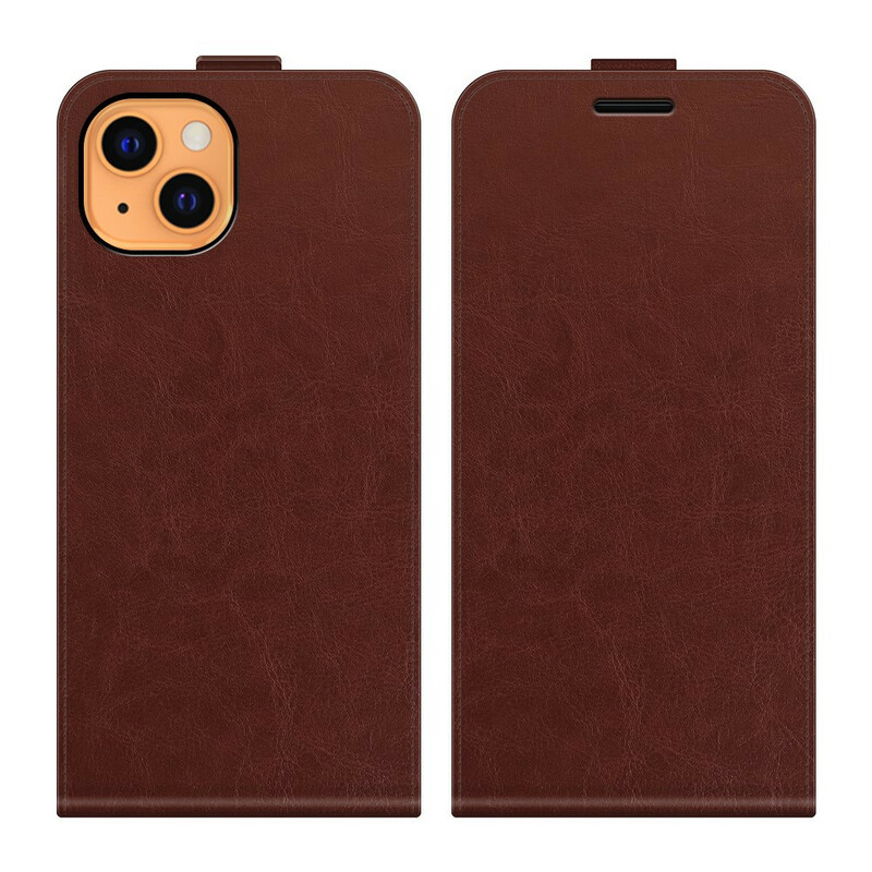 Housse iPhone 13 Mini Effet Cuir Rabat Vertical Housse iPhone 13 Mini Effet Cuir Rabat Vertical