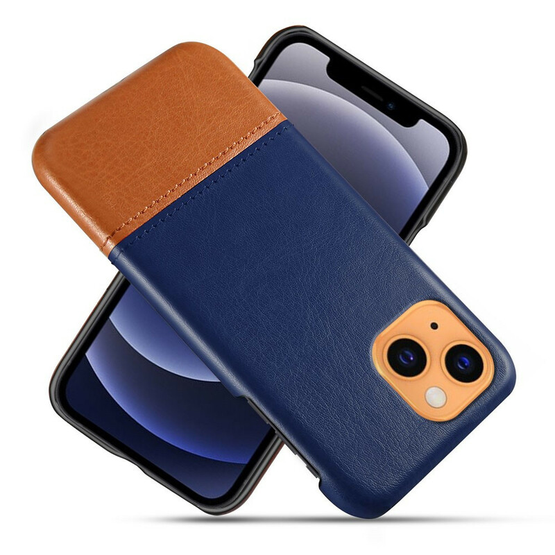Coque iPhone 13 Mini Effet Cuir Bicolore KSQ Coque iPhone 13 Mini Effet Cuir Bicolore KSQ
