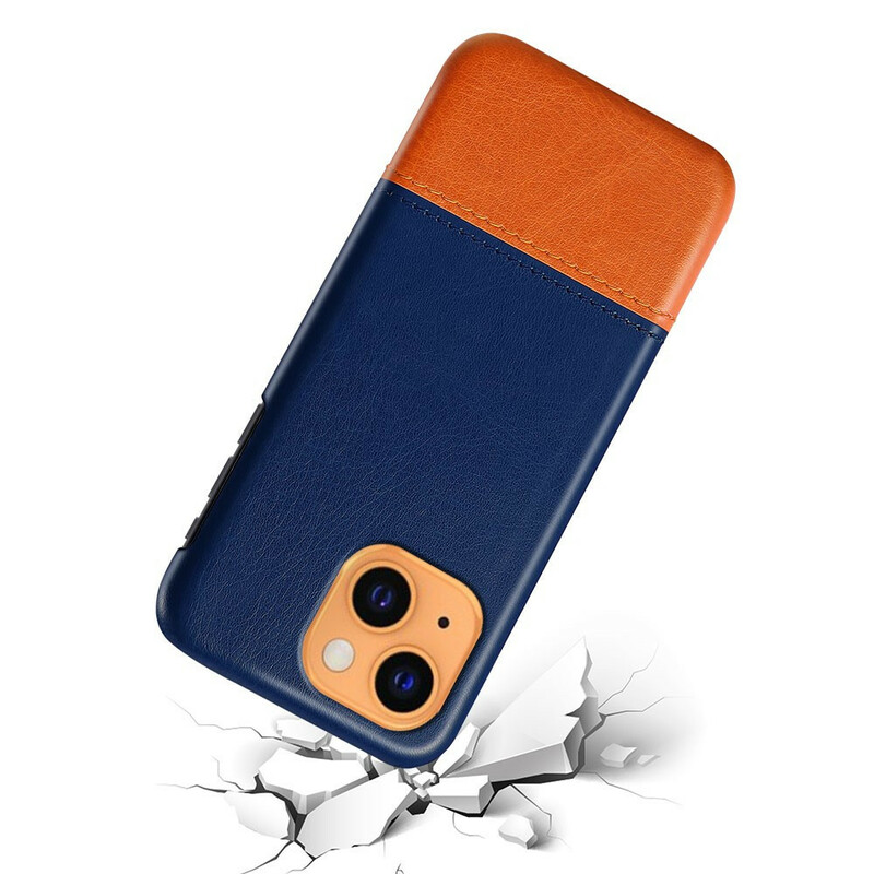 Coque iPhone 13 Mini Effet Cuir Bicolore KSQ Coque iPhone 13 Mini Effet Cuir Bicolore KSQ