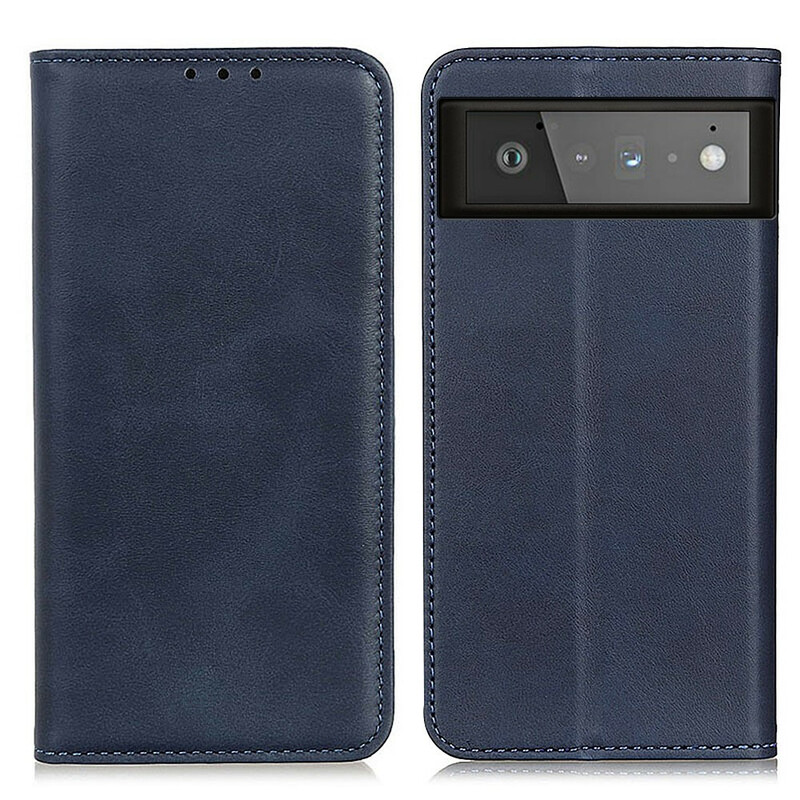 Flip Cover Google Pixel 6 Cuir Fendu Mat Flip Cover Google Pixel 6 Cuir Fendu Mat