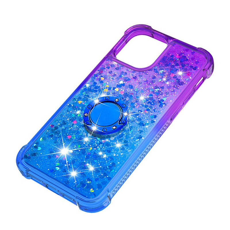 Coque iPhone 13 Mini Paillettes Anneau-Support Coque iPhone 13 Mini Paillettes Anneau-Support