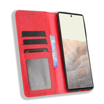 Flip Cover Google Pixel 6 Effet Cuir Vintage Stylisé Flip Cover Google Pixel 6 Effet Cuir Vintage Stylisé