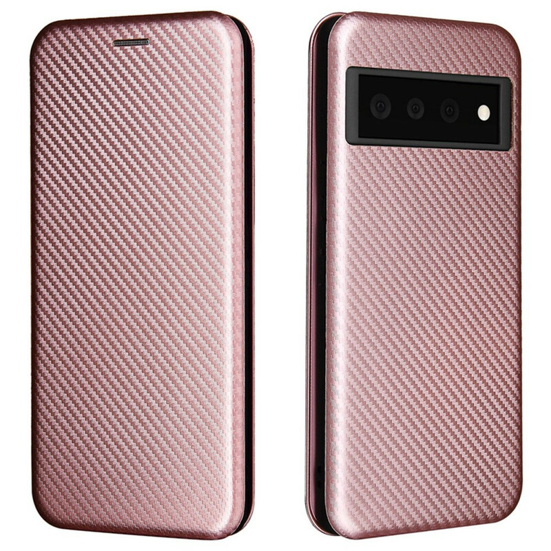 Flip Cover Google Pixel 6 Silicone Carbone Coloré Flip Cover Google Pixel 6 Silicone Carbone Coloré