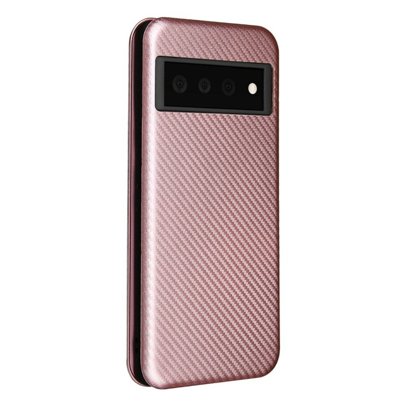 Flip Cover Google Pixel 6 Silicone Carbone Coloré Flip Cover Google Pixel 6 Silicone Carbone Coloré