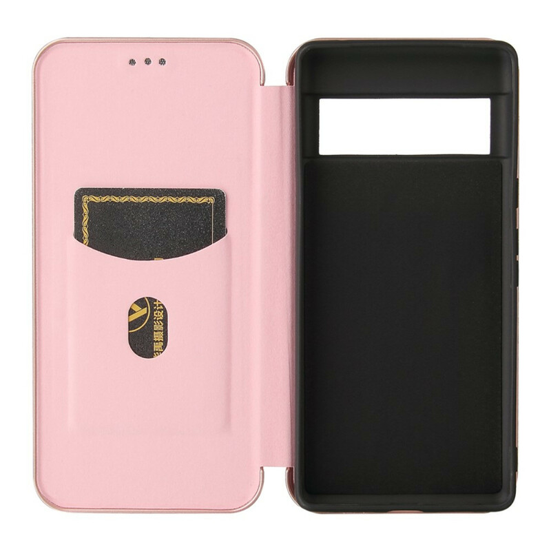 Flip Cover Google Pixel 6 Silicone Carbone Coloré Flip Cover Google Pixel 6 Silicone Carbone Coloré