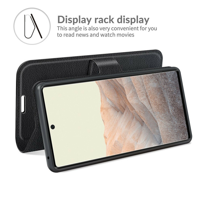 Housse Google Pixel 6 Simili Cuir Litchi Classique Housse Google Pixel 6 Simili Cuir Litchi Classique