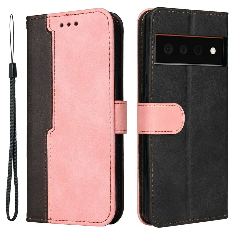 Housse Google Pixel 6 Simili Cuir Bicolore Coloré Housse Google Pixel 6 Simili Cuir Bicolore Coloré