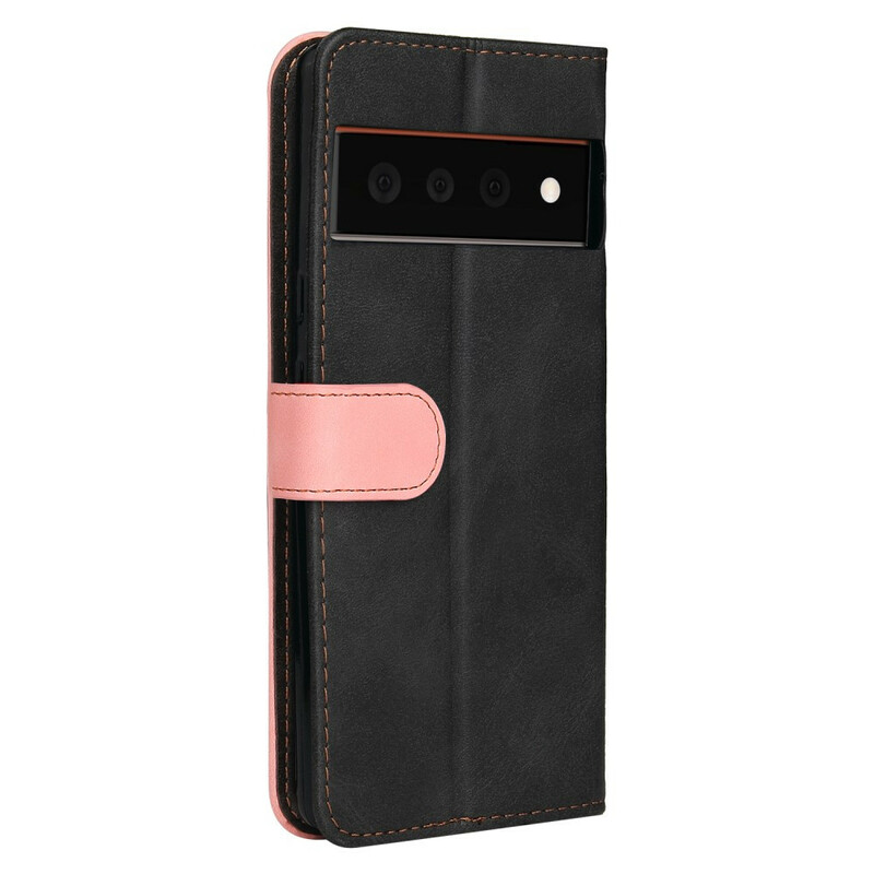 Housse Google Pixel 6 Simili Cuir Bicolore Coloré Housse Google Pixel 6 Simili Cuir Bicolore Coloré