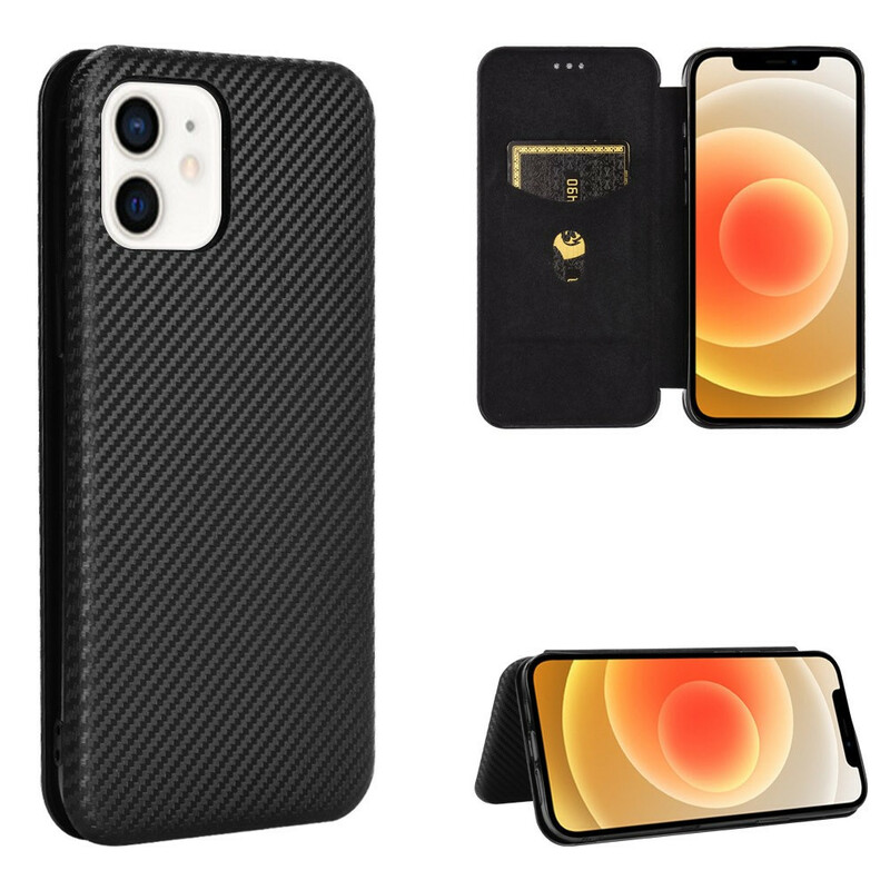Flip Cover iPhone 13 Mini Fibre Carbone Flip Cover iPhone 13 Mini Fibre Carbone