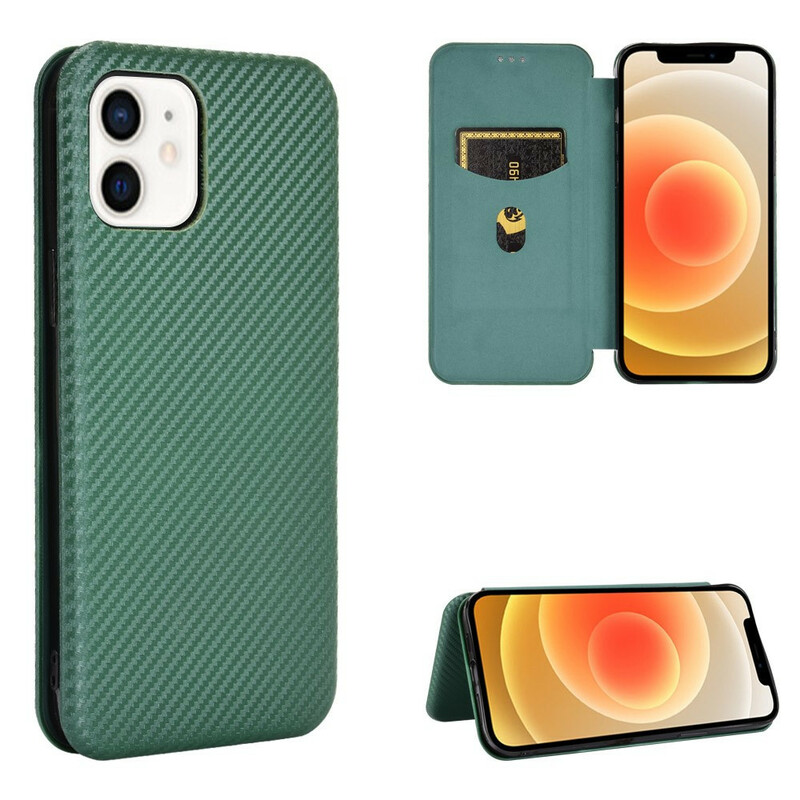 Flip Cover iPhone 13 Mini Fibre Carbone Flip Cover iPhone 13 Mini Fibre Carbone