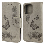 Housse iPhone 13 Mini Splendides Papillons à Lanière