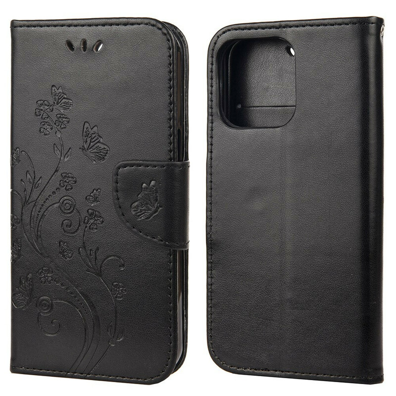 Housse iPhone 13 Mini Florale à Lanière Housse iPhone 13 Mini Florale à Lanière