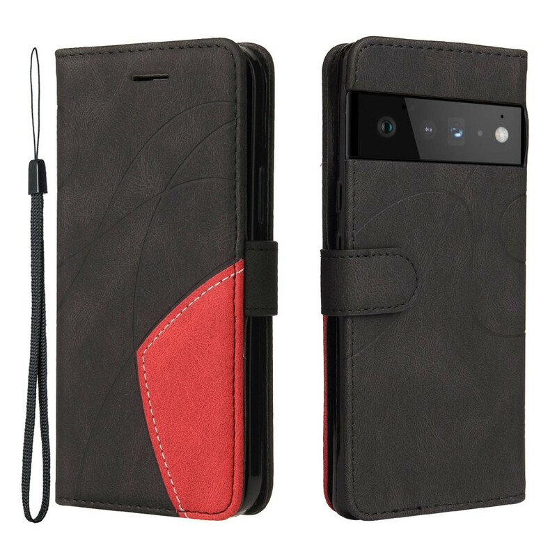 Housse Google Pixel 6 Simili Cuir Bicolore Signature Housse Google Pixel 6 Simili Cuir Bicolore Signature