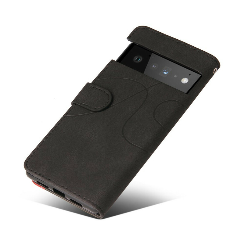 Housse Google Pixel 6 Simili Cuir Bicolore Signature Housse Google Pixel 6 Simili Cuir Bicolore Signature