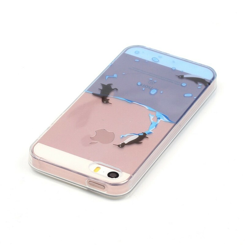 Coque iPhone SE/5/5S Transparente Jeu de Pingouins