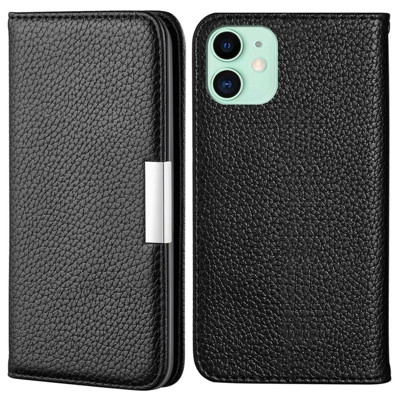 Flip Cover iPhone 13 Mini Simili Cuir Litchi Ultra Chic Flip Cover iPhone 13 Mini Simili Cuir Litchi Ultra Chic