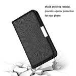 Flip Cover iPhone 13 Mini Simili Cuir Litchi Ultra Chic