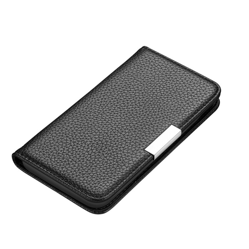 Flip Cover iPhone 13 Mini Simili Cuir Litchi Ultra Chic