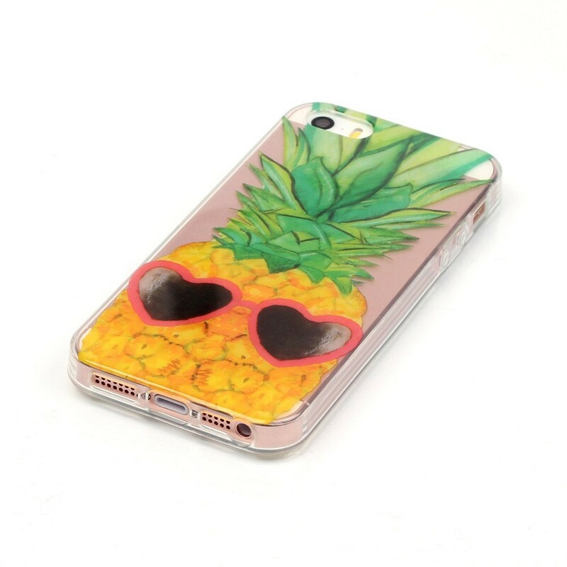 Coque iPhone SE/5/5S Transparente Incognito Ananas