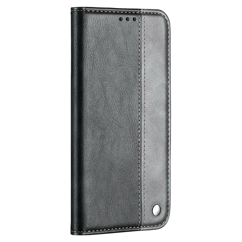 Flip Cover iPhone 13 Mini Bicolore Effet Cuir Flip Cover iPhone 13 Mini Bicolore Effet Cuir
