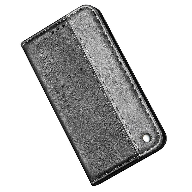 Flip Cover iPhone 13 Mini Bicolore Effet Cuir Flip Cover iPhone 13 Mini Bicolore Effet Cuir
