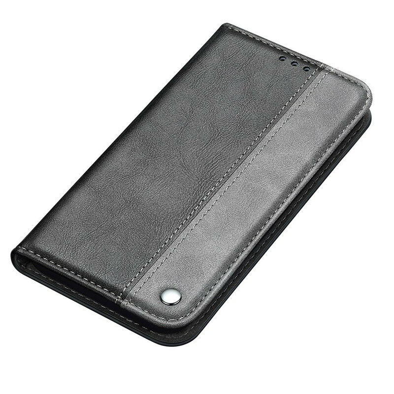 Flip Cover iPhone 13 Mini Bicolore Effet Cuir Flip Cover iPhone 13 Mini Bicolore Effet Cuir
