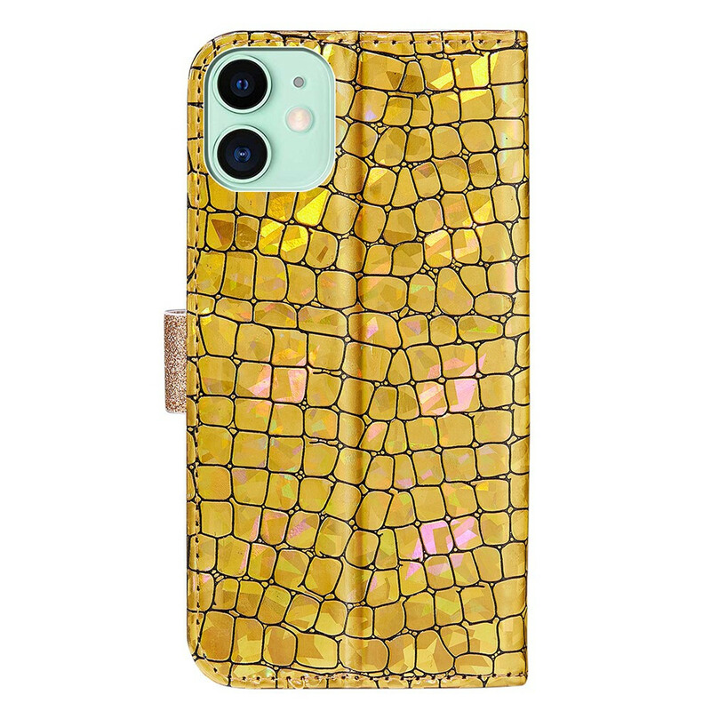 Housse iPhone 13 Mini Croco Diamants Housse iPhone 13 Mini Croco Diamants