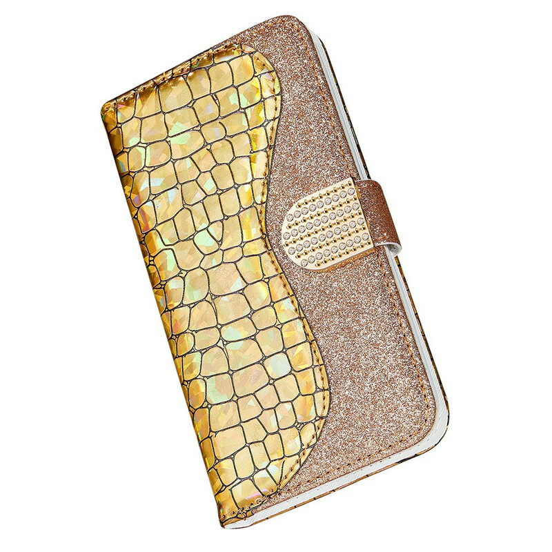 Housse iPhone 13 Mini Croco Diamants Housse iPhone 13 Mini Croco Diamants