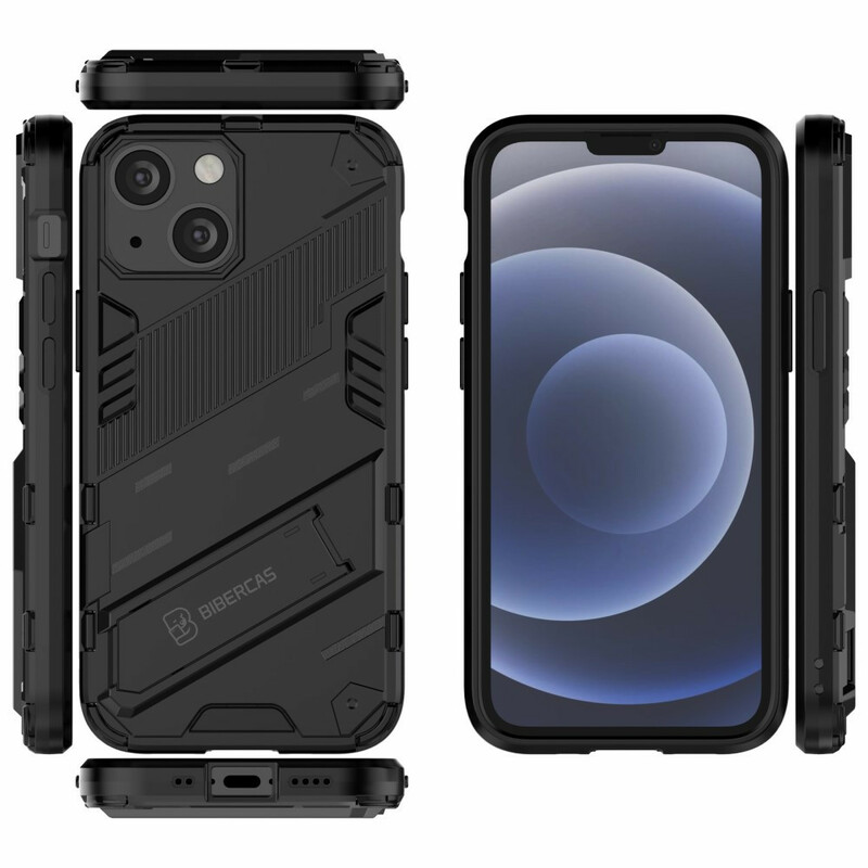 Coque iPhone 13 Mini Support Amovible Deux Positions Mains Libres Coque iPhone 13 Mini Support Amovible Deux Positions Mains Libres