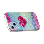 Coque iPhone 13 Mini Marbre Paillettes Coque iPhone 13 Mini Marbre Paillettes