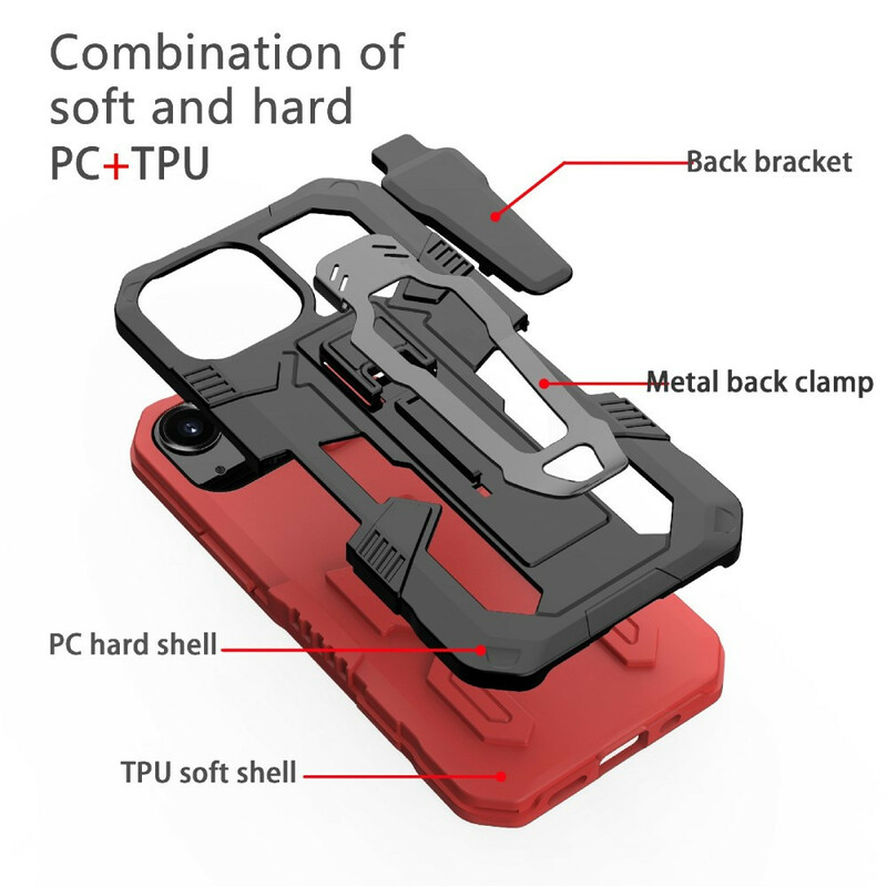 Coque iPhone 13 Mini Robot avec Pince Ceinture Coque iPhone 13 Mini Robot avec Pince Ceinture