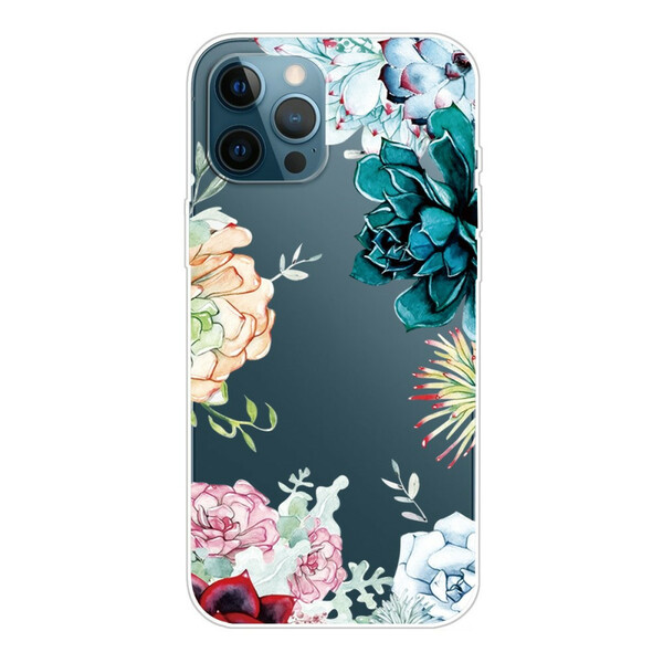 Coque iPhone 13 Pro Max Transparent Fleur Gardénia
