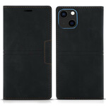 Flip Cover iPhone 13 Mini Style Cuir Couture Fermoir Magnétique Flip Cover iPhone 13 Mini Style Cuir Couture Fermoir Magnétique