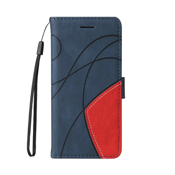 Housse iPhone 13 Mini Simili Cuir Bicolore Signature