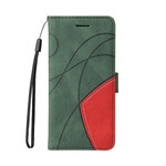 Housse iPhone 13 Mini Simili Cuir Bicolore Signature