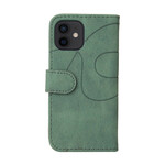 Housse iPhone 13 Mini Simili Cuir Bicolore Signature