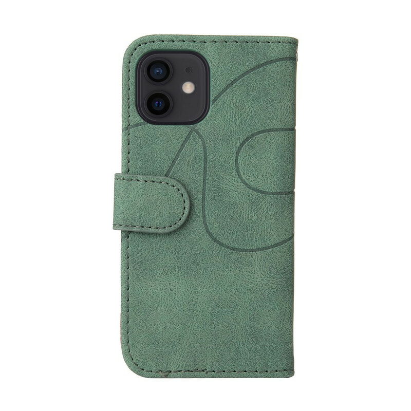 Housse iPhone 13 Mini Simili Cuir Bicolore Signature