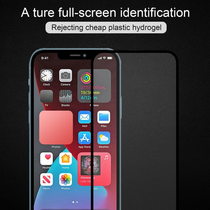 Verre trempé iPhone 12 Mini Full écran-Noir