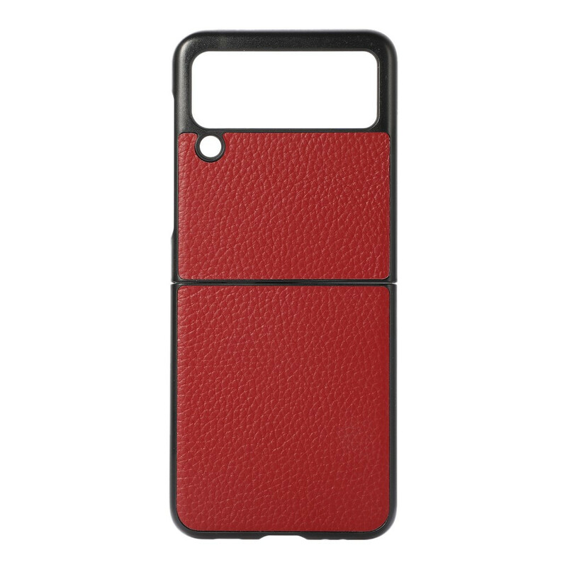 Coque Samsung Galaxy Z Flip 3 5G Véritable Cuir Litchi Color