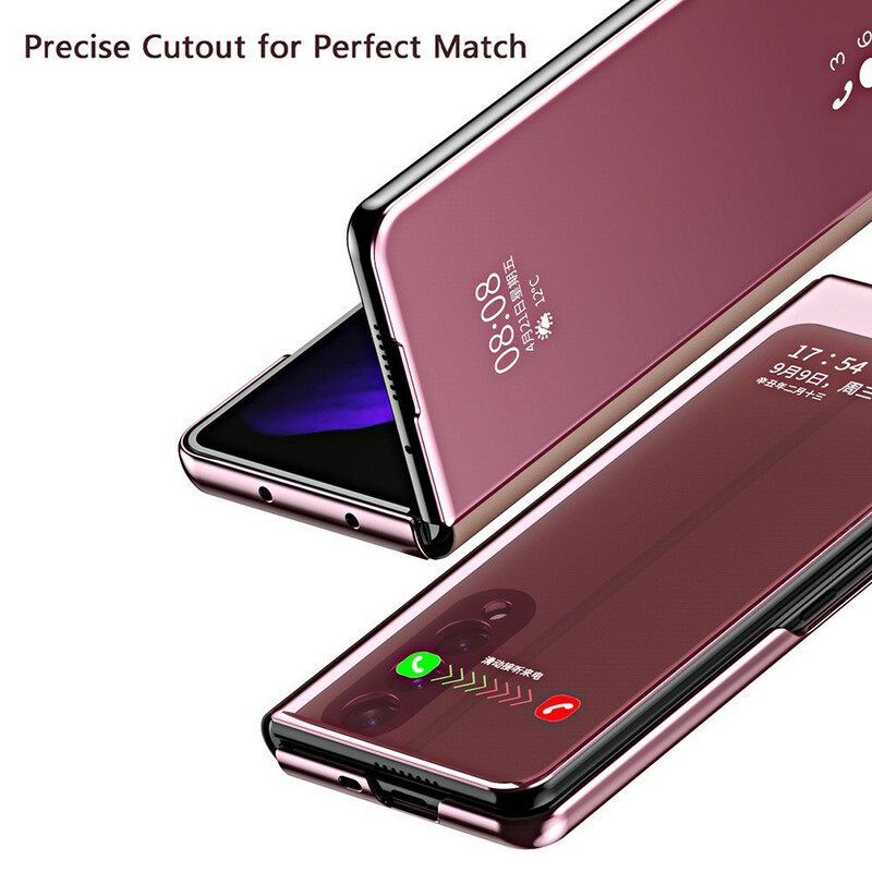 Flip Cover Samsung Galaxy Z Fold 3 5G Couverture Miroir Flip Cover Samsung Galaxy Z Fold 3 5G Couverture Miroir