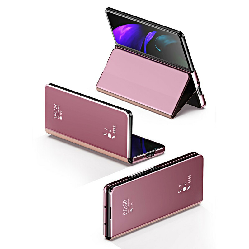 Flip Cover Samsung Galaxy Z Fold 3 5G Couverture Miroir Flip Cover Samsung Galaxy Z Fold 3 5G Couverture Miroir