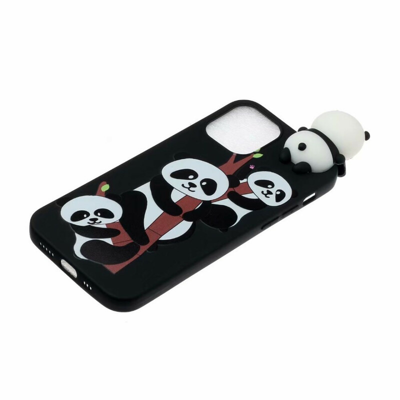 Coque iPhone 13 Pro 3D Pandas Sur Le Bambou