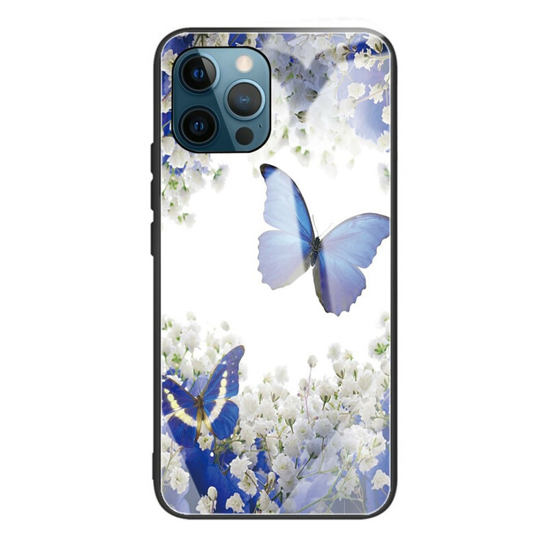 Coque iPhone 13 Pro Verre Trempé Papillons Design