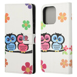 Housse iPhone 13 Pro Couple de Hiboux