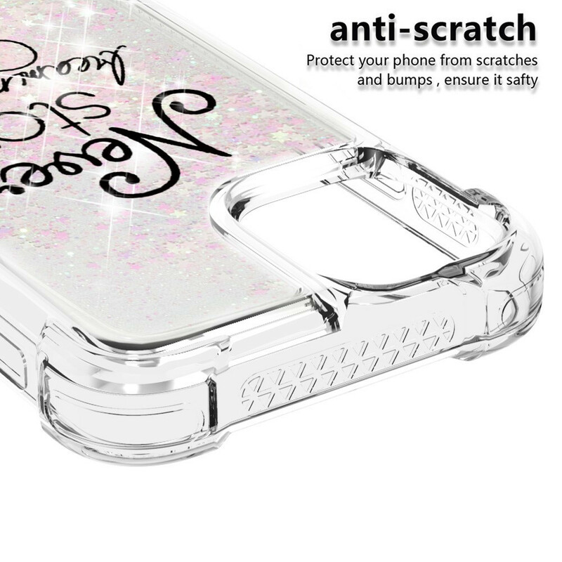 Coque iPhone 13 Pro Max Never Stop Dreaming Paillettes Coque iPhone 13 Pro Max Never Stop Dreaming Paillettes