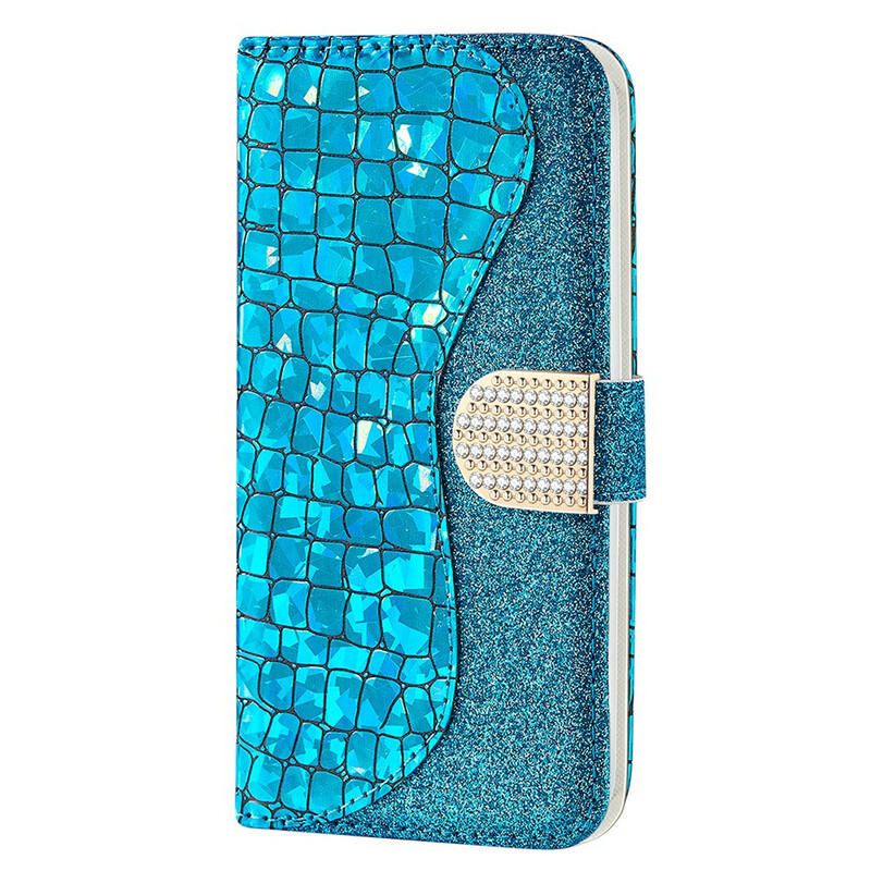 Housse iPhone 13 Pro Max Croco Diamants