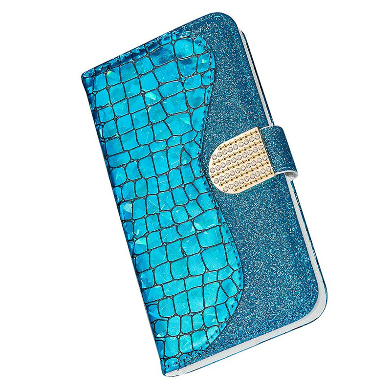 Housse iPhone 13 Pro Max Croco Diamants