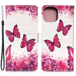 Housse iPhone 13 Pro Max Papillons Rouges